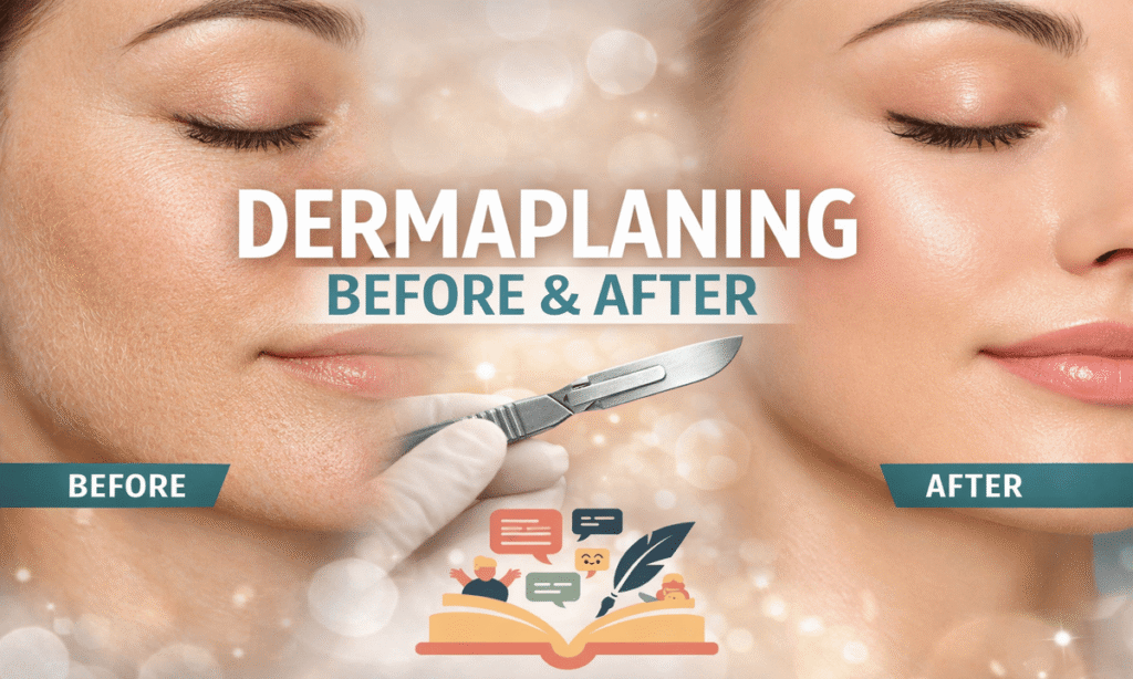 Dermaplaning Before and After